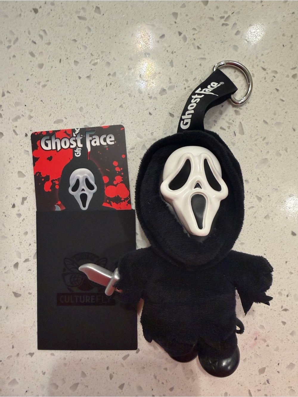 CultureFly Ghost Face Plush Bag Charm